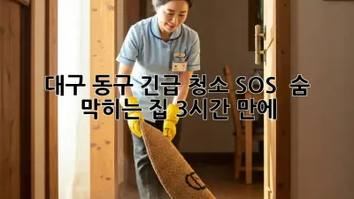 대구 동구 긴급 청소 SOS 🚨 숨 막히는 집, 3시간 만에 ✨
