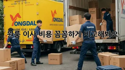 원룸 이사, 비용 꼼꼼하게 비교해봐요!